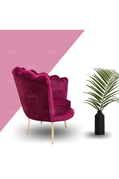 EMBA LUXURY Papatya Istiridye Tekli Berjer Güzellik Salonu - Ofis Koltuğu
