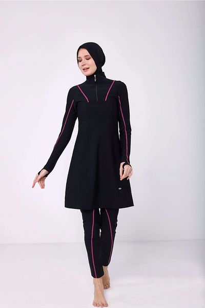 TESMAY Hijab Μαγιό Lycra Σετ 4 Πλήρως Καλυμμένο Μαγιό Hijab Αδιάβροχο