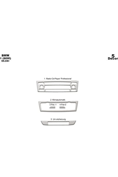 meriç cockpit design ميريتش ®   بي ام دبليو 1 سيريز توربيدو امامي مطلي الومنيوم 5 قطع 2004-›