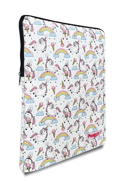 Perissy 15.6' Inch Vegan Leather Unicorn Pattern Laptop MacBook Notebook Bag / Case