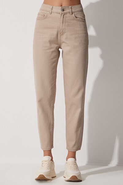 Happiness İstanbul Γυναικεία κρέμα ψηλόμεση Mom Jean OK00040