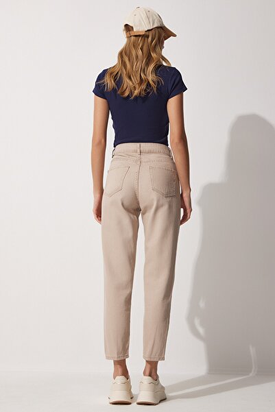 Happiness İstanbul Γυναικεία κρέμα ψηλόμεση Mom Jean OK00040