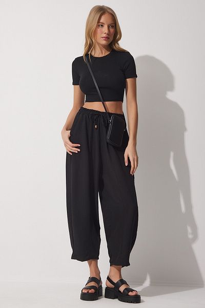 Happiness İstanbul Hose - Schwarz - Karottenhose