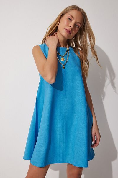 Happiness İstanbul Kleid - Blau - A-Linie
