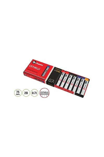 FixPoint P-1794 0.7 2b قلم رصاص 75 مم مع حاكم علبة 24 قطعة