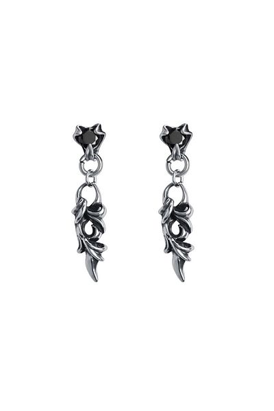 Viking Vintage Men's 316l Steel Earrings with Gothic Accessories.