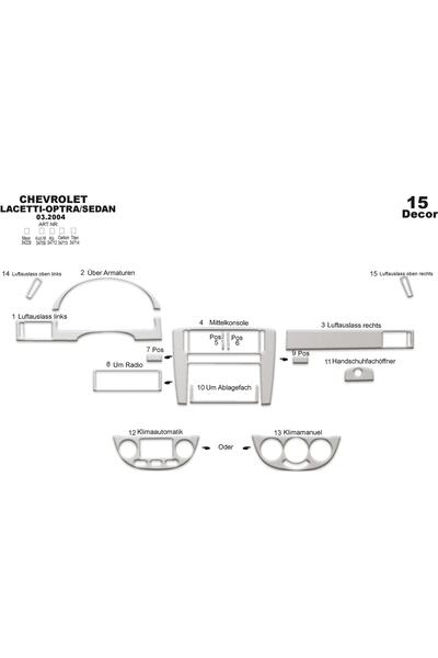 meriç cockpit design ميريتش ®   شيفروليه لاسيتي سيدان توربيدو امامي مطلي الوم...