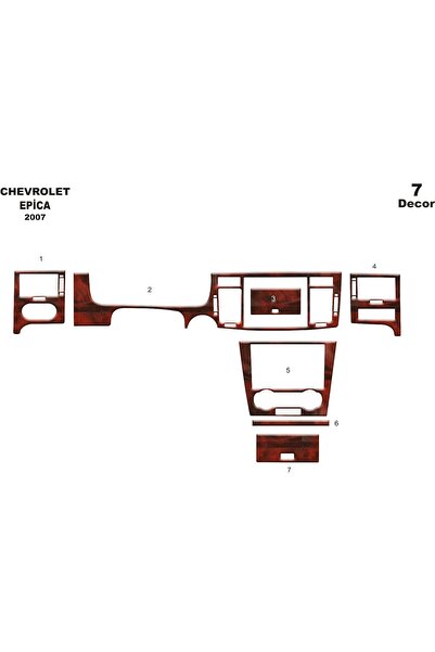 meriç cockpit design ميريتش ®   شيفروليه ابيكا تنجيد توريد امامي ماهوجني 7 قط...
