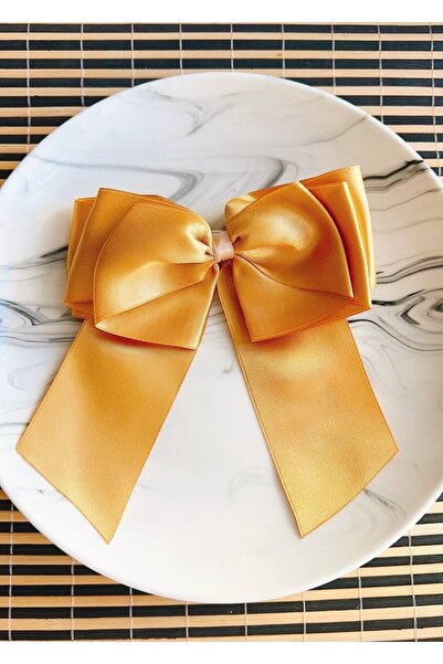 Yeşim Aksesuar Gold Color Satin Fabric Automatic Buckle