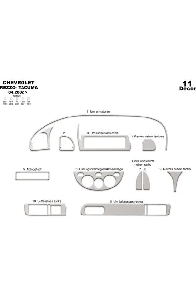 meriç cockpit design ميريتش ®   شيفروليه ريزو تاكوما تراكية أمامية مطلية ألوم...