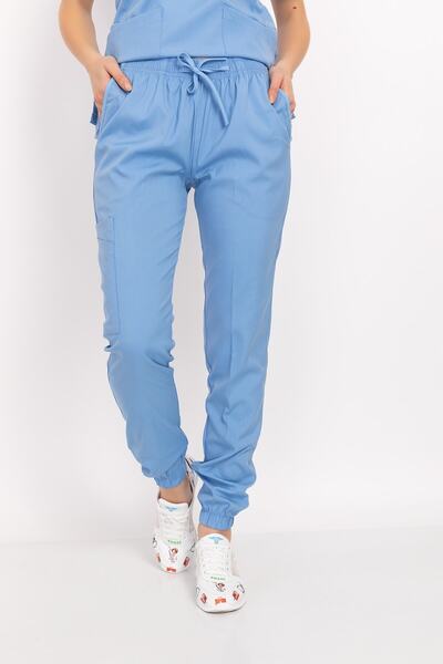Nur Medikal Giyim Pantaloni de jogging pentru bebeluși din Lycra albastră