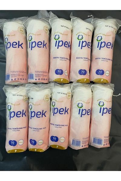İpek Makeup Remover Cotton 70pcs x 10 Pack