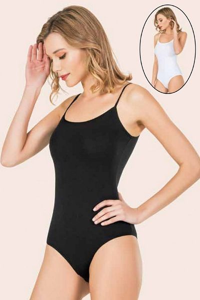 Anıt 3 bucăți, curea de frânghie subțire neagră pentru femei Lycra Snap Badi 92% bumbac 8% lycra alb