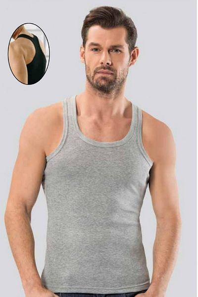 Anıt 5 Τεμάχια, Ανδρικό Ribbed Sports Singlet 100% Βαμβάκι (ραβδωτή) Λευκό