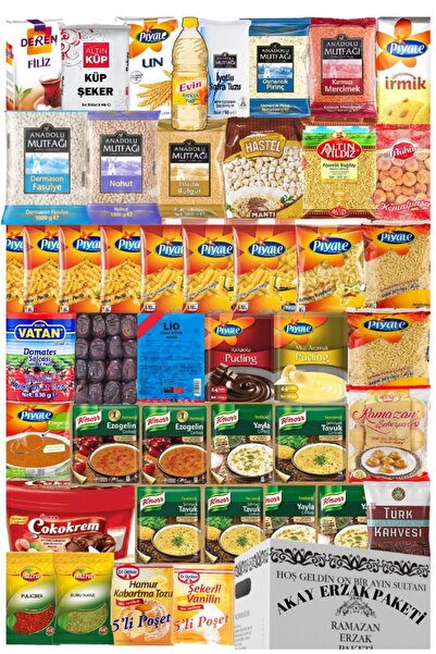 AKAY KUMANYA Ramazan Kolisi Erzak Paketi Mega Paket 45 Parça Toplam 19kg