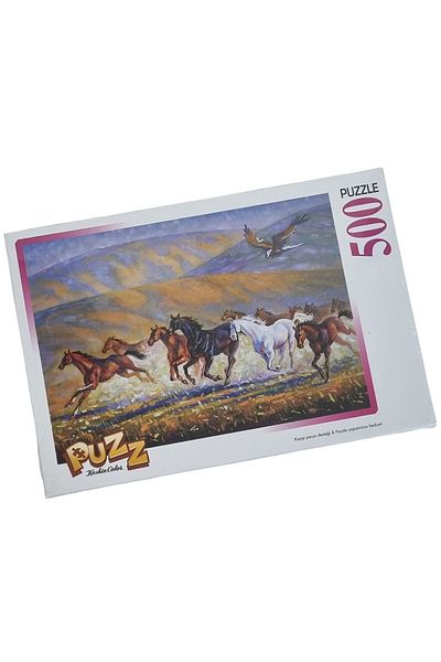 KESKİN COLOR Sharp Puzzle Jigsaw Horses in the Steppe 500 Pieces
