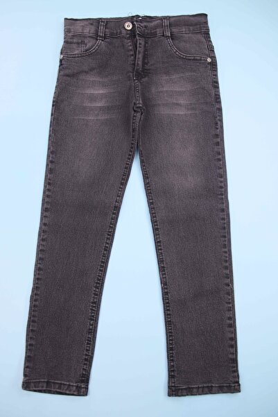Lindakids Likralı Belden Ayarlamalı Slim Fit Füme Erkek Çocuk Tarz Kot Pantalon