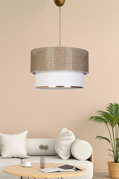 Hmydesign Sinifant Pendant Lamp Chandelier Wicker White