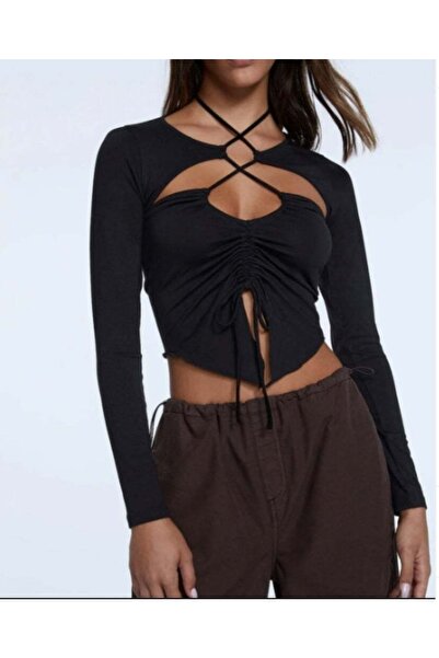 MERC Boyundan Bağlamalı Bluz