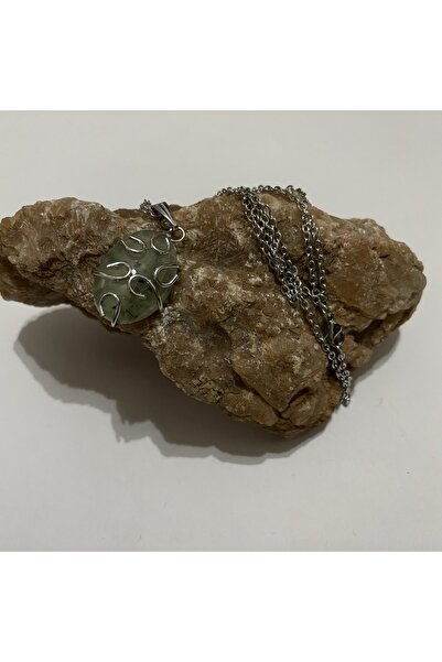 DTShop Taşlı Gümüş Çelik Zincirli Kolye