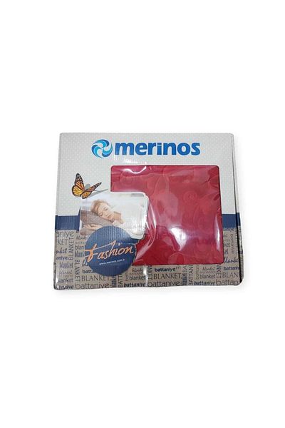 AYDOĞAN TEKSTİL Merino Fashion Embos - Double Claret Red Blanket