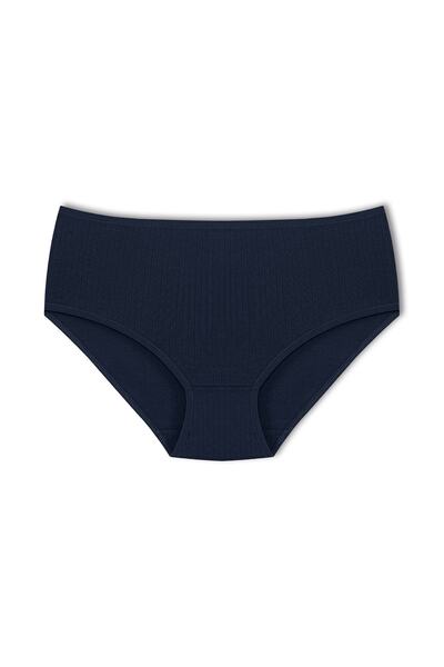 HNX Chiloți din bumbac cu nervuri din 2 bucăți pentru femei de mărime mare