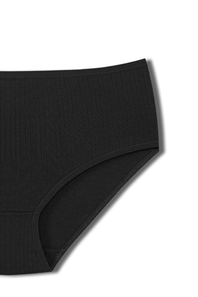 HNX Chiloți din bumbac cu nervuri din 2 bucăți pentru femei de mărime mare