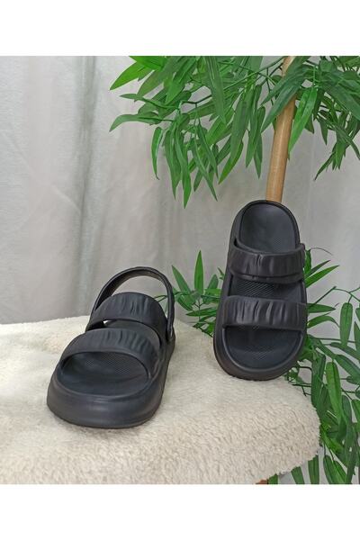 GEZER Platform Topuk Ekstra Hafif Suya Dayanıklı Yumuşak Ve Rahat Eva Sandalet Terlik