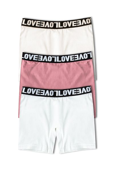HNX Γυναικείο κολάν σορτς 3 τεμαχίων Love Rubber Cotton