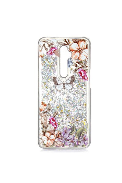 ZM STORE Oppo Reno 2z Kılıf Akışkan Sıvılı Renkli Simli Desenli Marshmelo Kapak