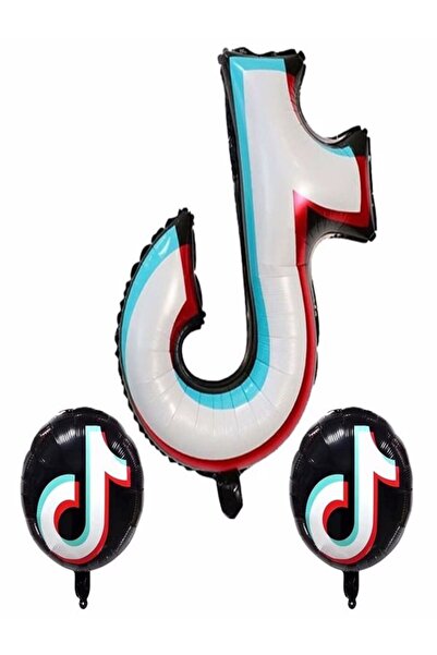 DÜVENCİ TİCARET مجموعة تيكتوك مكونة من 3 بالونات فويل
