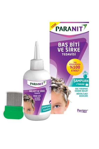 Paranit 100ml Lice and Vinegar Shampoo - Gift with Metal Comb