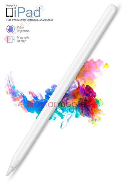 AktarMobile Ipad Mini 6 Tablet Kalemi Manyetik Şarjlı Avuç Içi Reddi Eğim Öze...