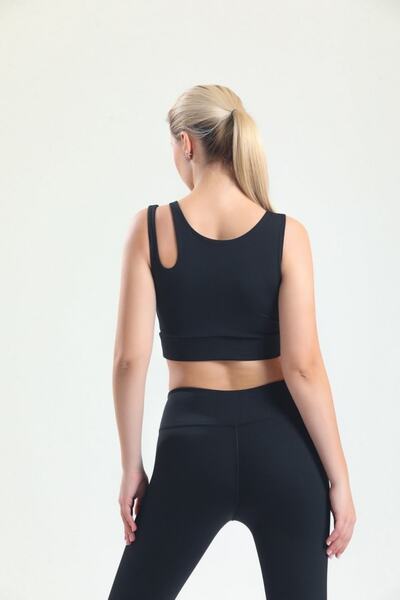 BANEGA Μαύρο λουράκι Λεπτομερές Bustier Gathering Sports σουτιέν