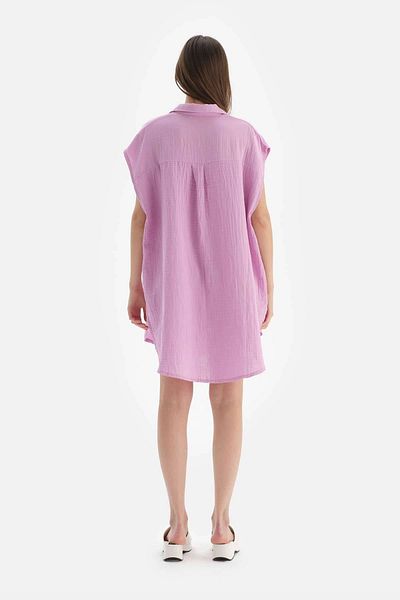 Dagi Lila Musselin-Longshirt