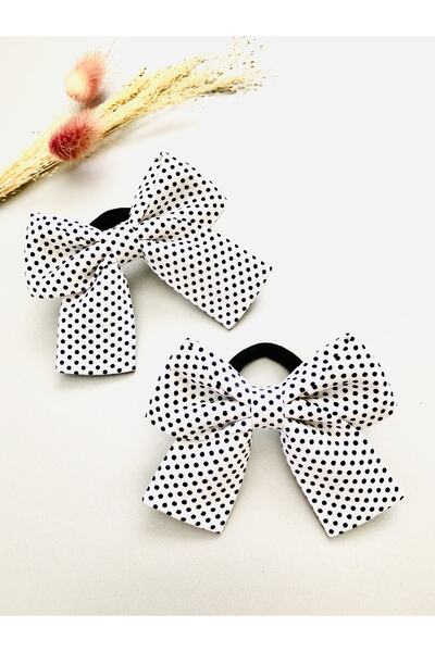 seyranat 2-пари чорно-білих гумок з бантиками для волосся для немовлят, дітей...