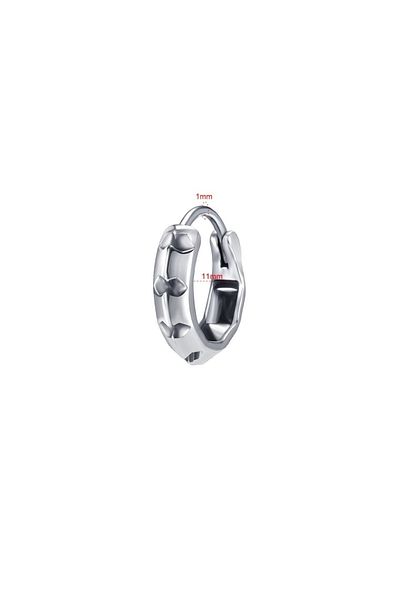 Viking Modern Style Classic Ring Snap Biker 316l Steel Men's Earrings