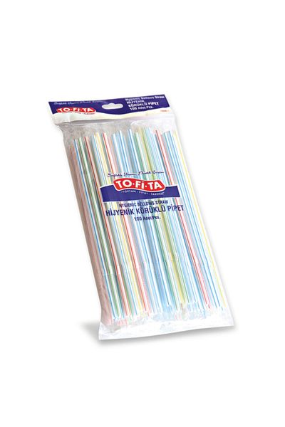 TO-Fİ-TA toptanfiyattarifesi 100 Pieces of Gelatin Gusseted Straws