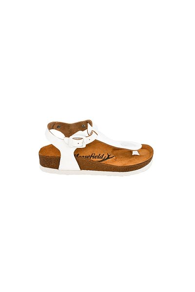 Moosefield Kids Sandale albe pentru copii din piele naturală
