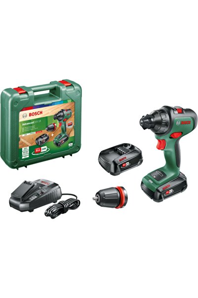 Bosch AdvancedDrill 18 V бормашина-винтоверт (зелен/черен, 2 бр. Li-Ion батер...