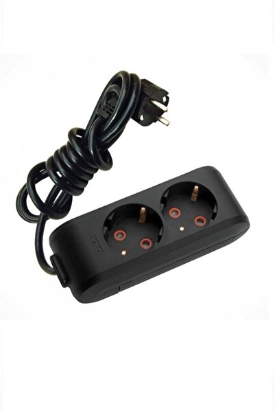 VİKO Siyah Multi-led 2 Li 5 Metre Topraklı Uzatma Kablosu