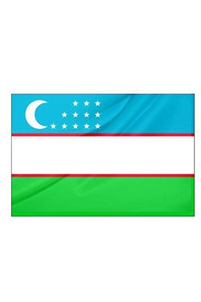 Rekbay Özbekistan Ülke Bayrağı 1.sınıf Parlak Kumaş 70x105cm