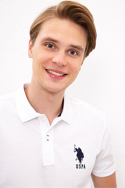 U.S. Polo Assn. Tricou alb pentru bărbați