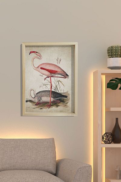 Dekor Loft Pictură de perete cu cadru de pin natural