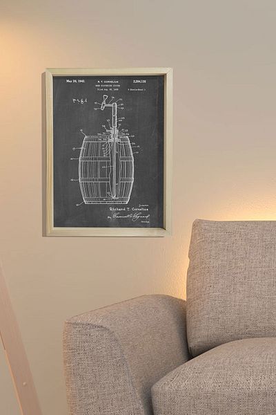 Dekor Loft Pictură de perete cu cadru de pin natural