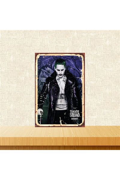 TAKIFİX Suicide Squad Joker 20-30 cm Ρετρό Ξύλινος Πίνακας Tkfx5368