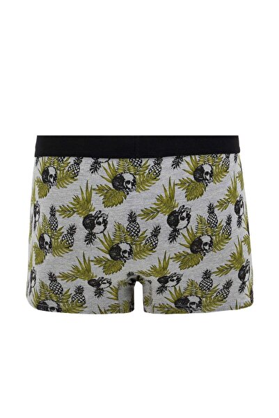 DeFacto Ανδρικό μπόξερ 3 τεμαχίων από πράσινο ελαστικό ύφασμα Standard Mold