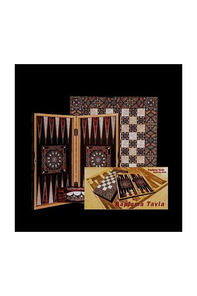 Sedef Okey Cheap Mother of Pearl Plated Backgammon (large Size)