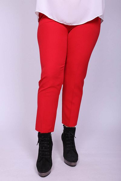 Hitit Butik Women's Red Fabric Trousers