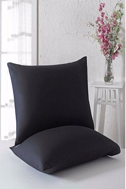 Niksarlı Çeyiz Black 1stClass Fabric 2-Piece Zippered Pillow Case